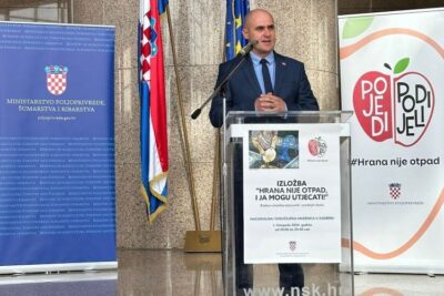Ministar Dabro na otvorenju izložbe „Hrana nije otpad, i ja mogu utjecati“